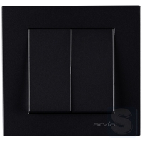 Вимикач двоклавішний Arvia Electric KAREN Чорний (20 07 2000 202)